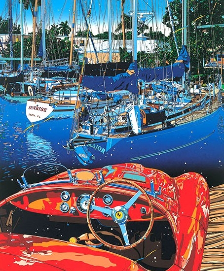 鈴木英人の絵画作品　タイトルは、情熱に生きる
